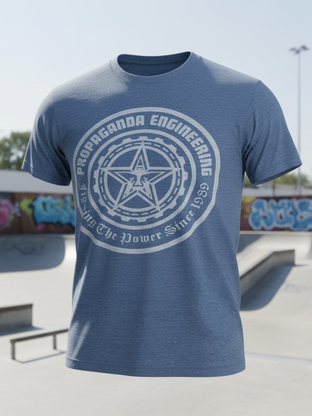 Obey Blue Propaganda Engineering Graphic Tee